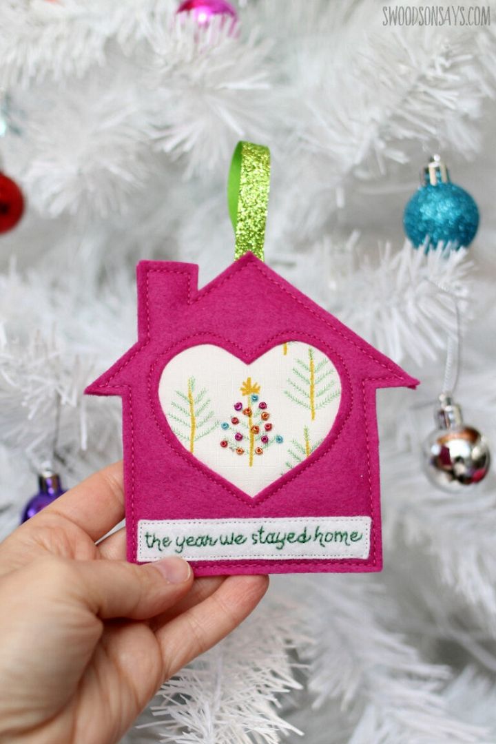 Free Felt House Ornament Pattern