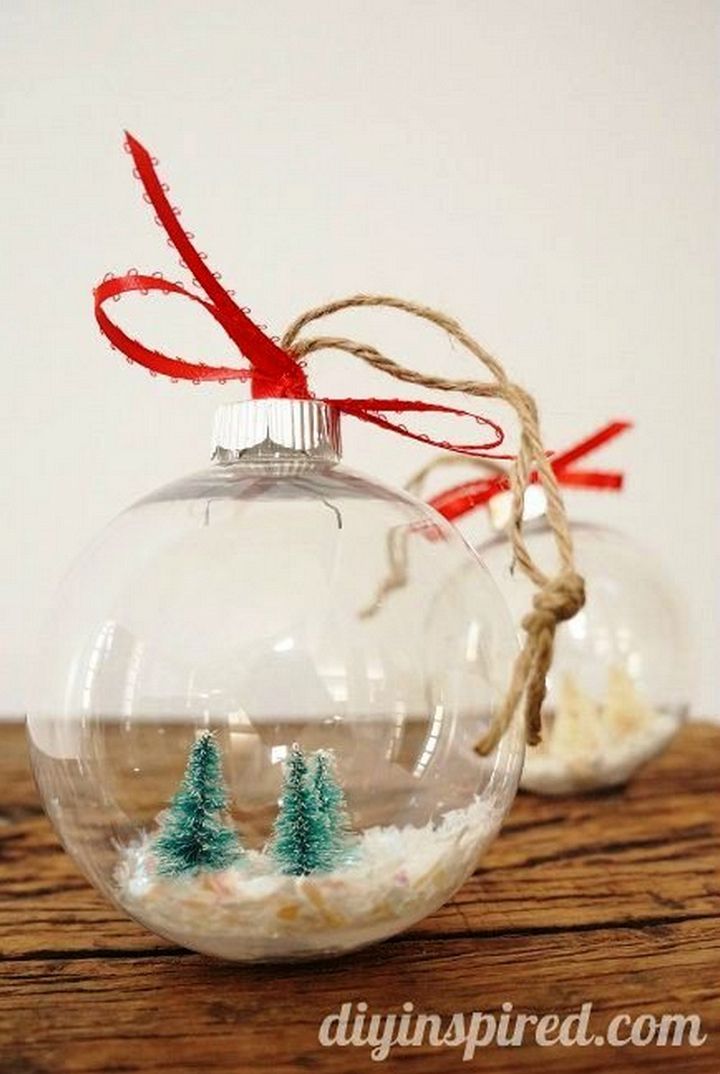 A Simple Way To Make DIY Snow Globe Ornaments