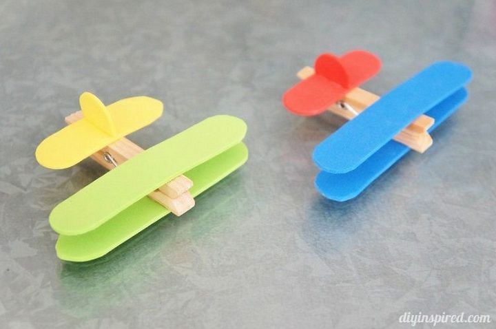 Airplane Clothespin Kids Craft