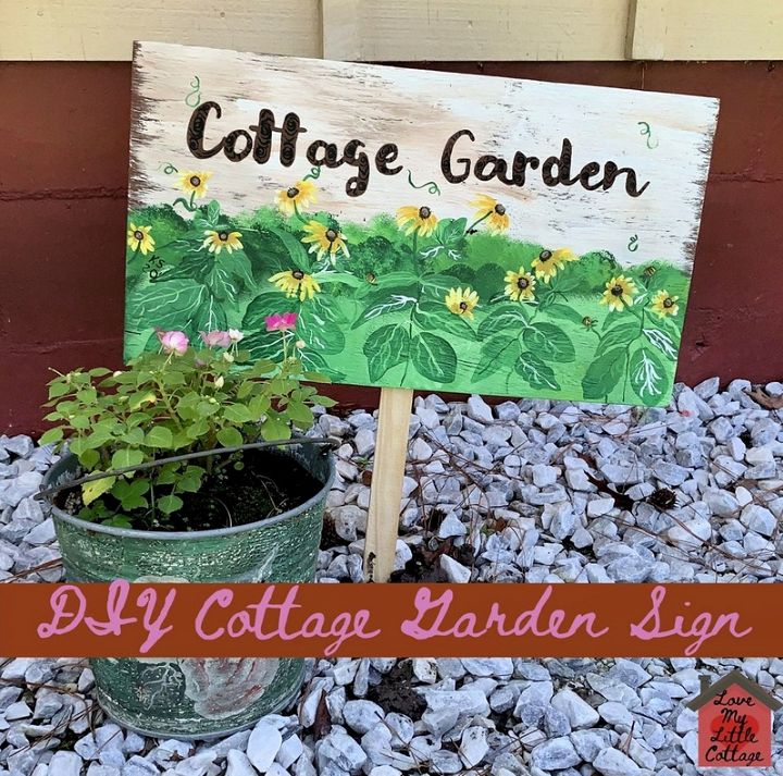 DIY Cottage Garden Sign