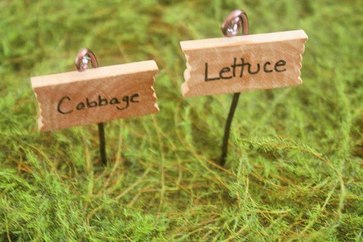 DIY Fairy Vegetable Garden Signs