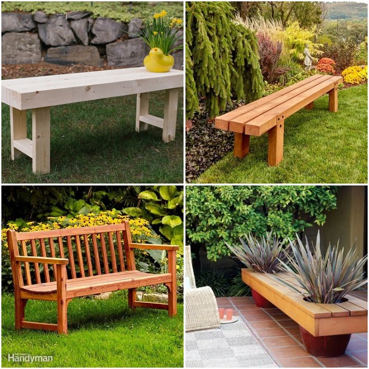DIY Garden Bench Ideas For Rest Area
