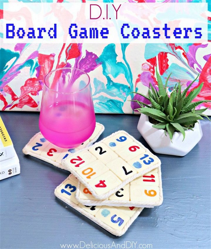 DIY Personalised Board Game Coasters – Quick Easy