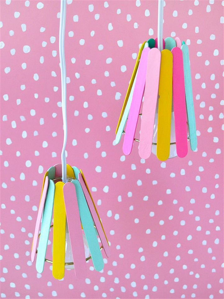 DIY Popsicle Stick Lamp