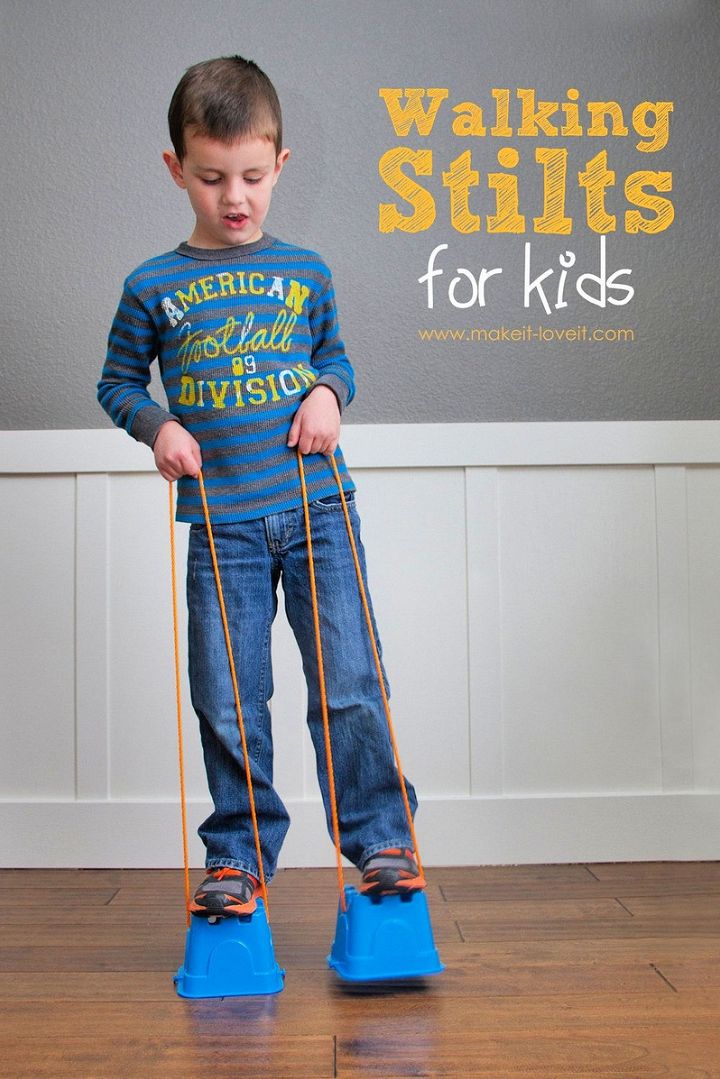 DIY Walking Stilts For Kids