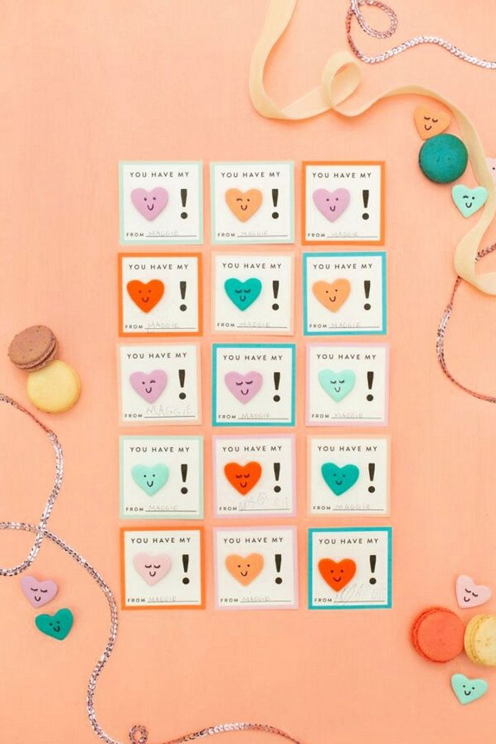 Easy Valentine Craft Clay Heart Pins With A Printable Card