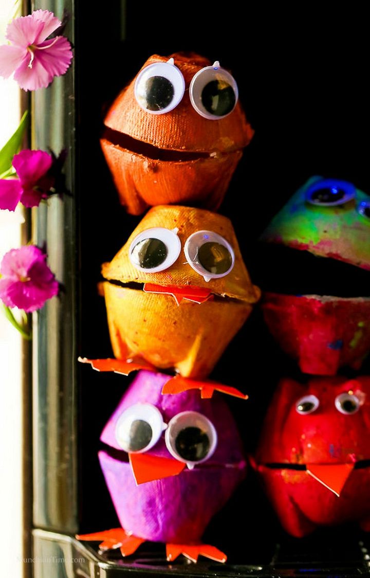 Egg Carton Craft – Funny Monsters