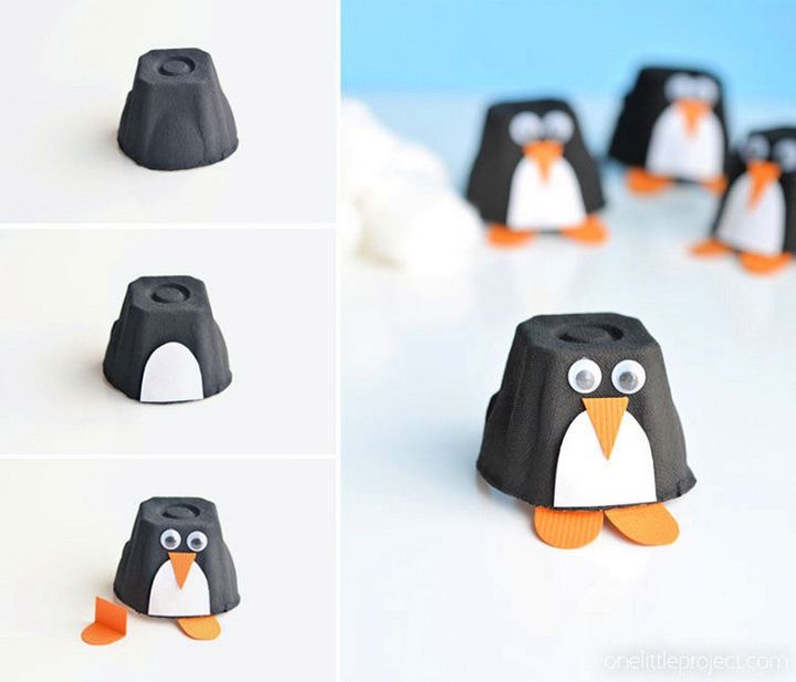 Egg Carton Penguins