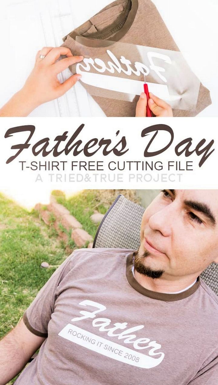 Fathers Day T Shirt Free Cutting File
