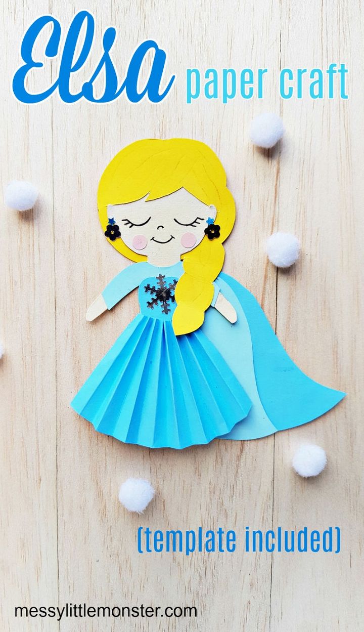Frozen Inspired Elsa Paper Doll Craft