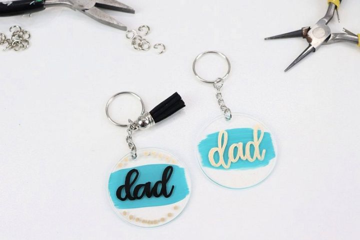 Hand Lettered Acrylic Keychains