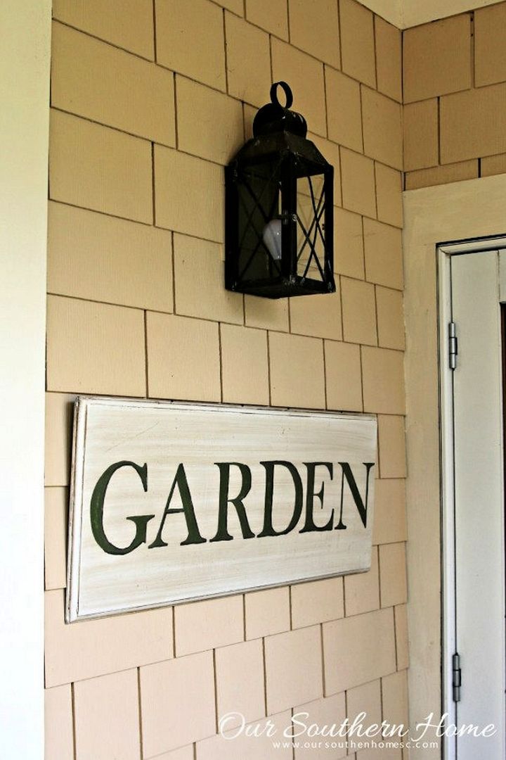 Hand painted Garden Sign