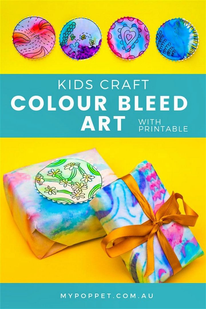 Kids Craft Colour Bleed Art