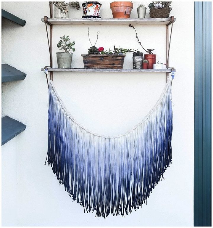 Ombre Dyed Macrame Wall Hanging