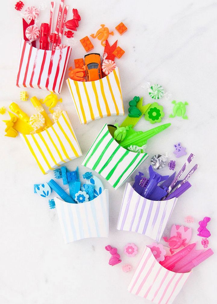 Painted Rainbow Fries Favors