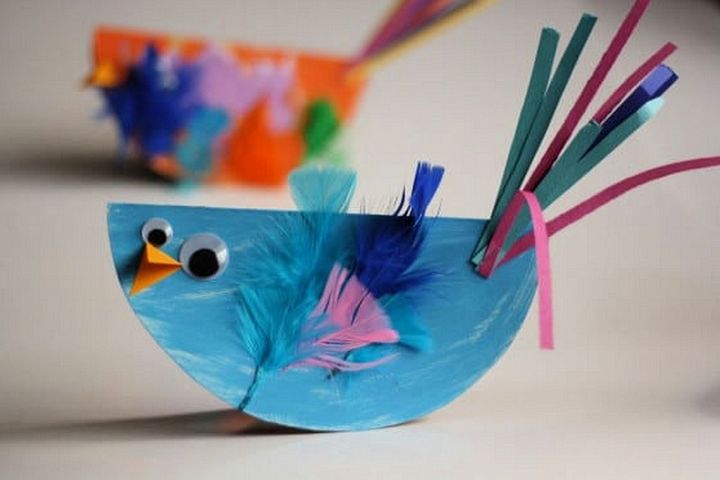 Paper Plate Bird Craft for Kids