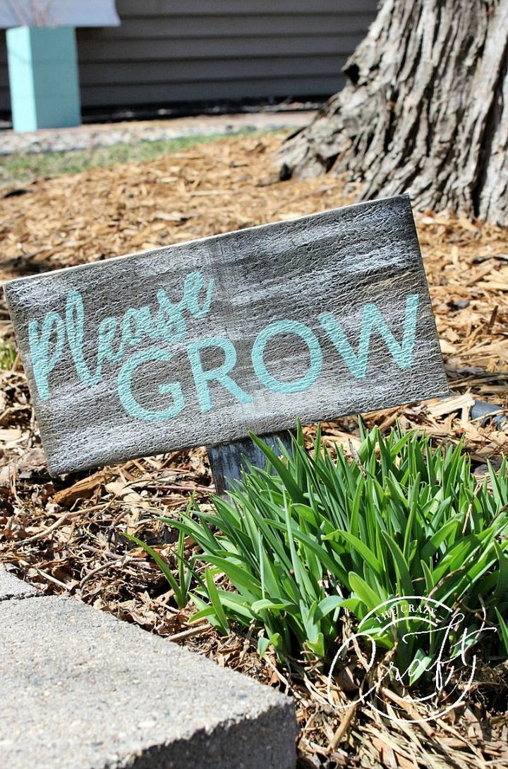 Please Grow DIY Wood Garden Sign