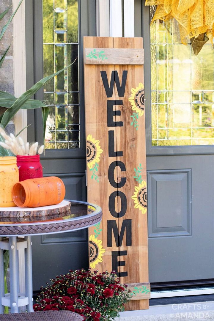 Sunflower Welcome Sign