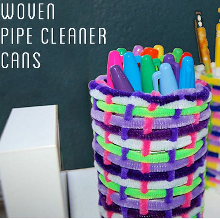 Super Cool Pipe Cleaner Woven Baskets