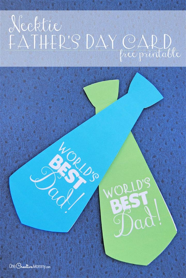 Surprise Dad With A Cute Necktie Fathers Day Card