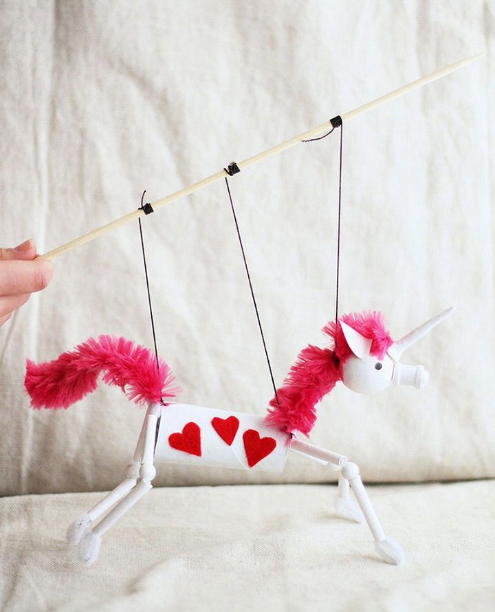 Valentines Day Unicorn Puppet