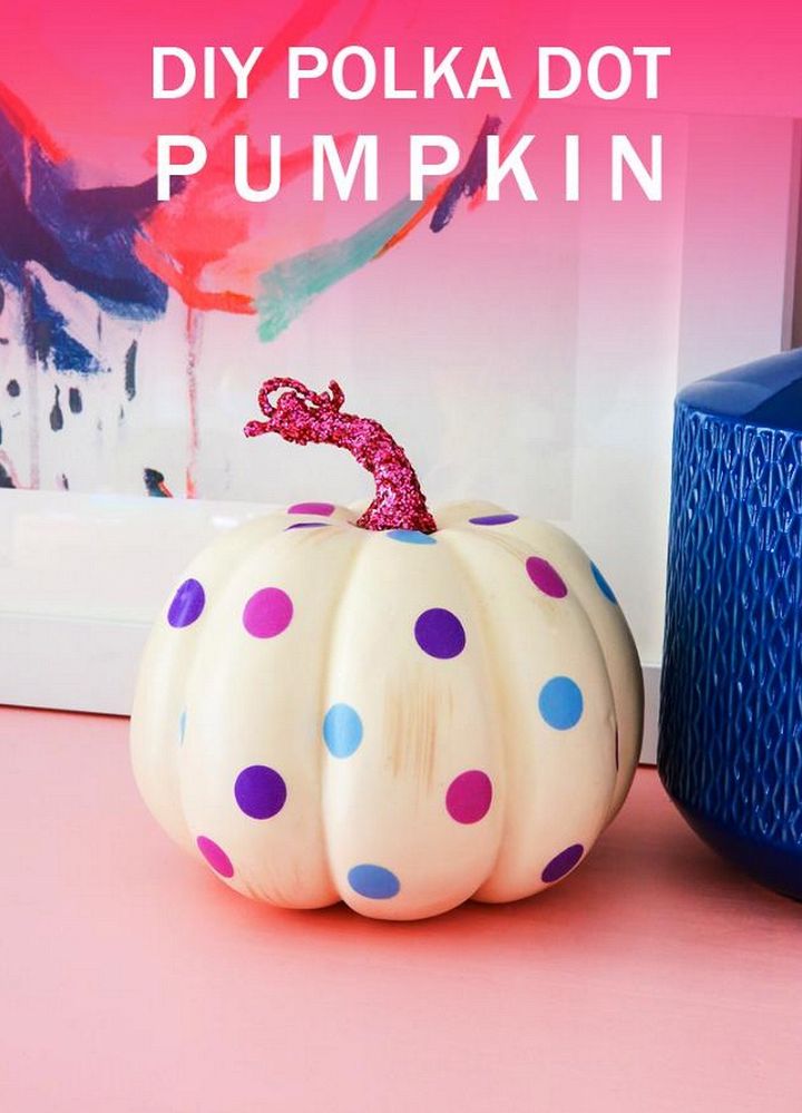 10 Minutes Or Less DIY Polka Dot Pumpkin
