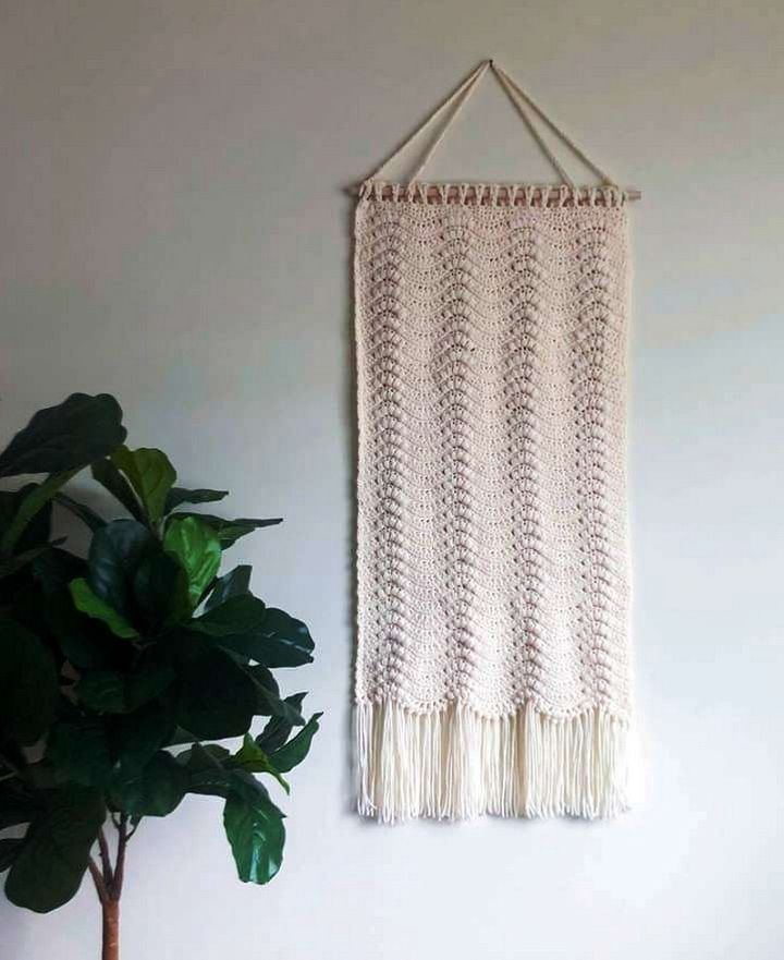 Boho Wave Crochet Wall Hanging