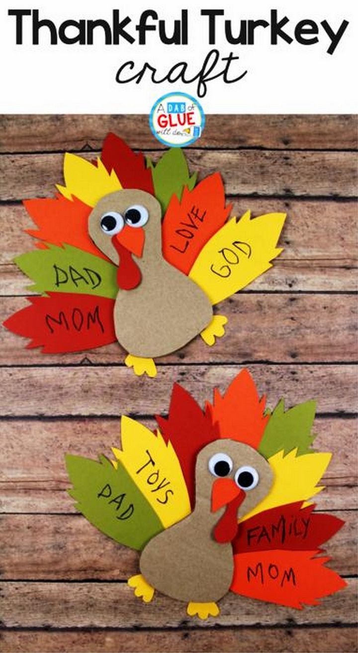 Cardboard Thankful Turkey Craft