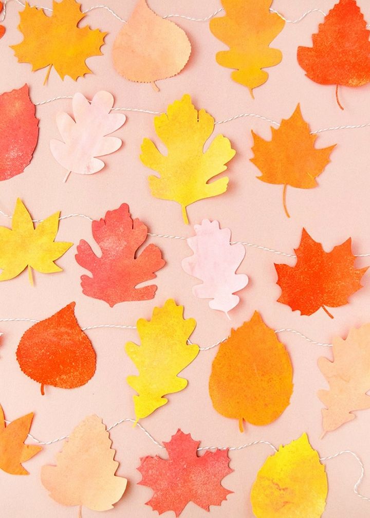 Chalky Fall Leaf Garland