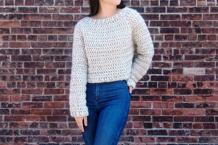 Chunky Crochet Sweater Free Pattern