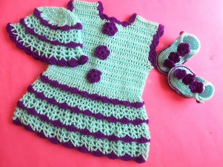 Crochet Baby Dress Frock