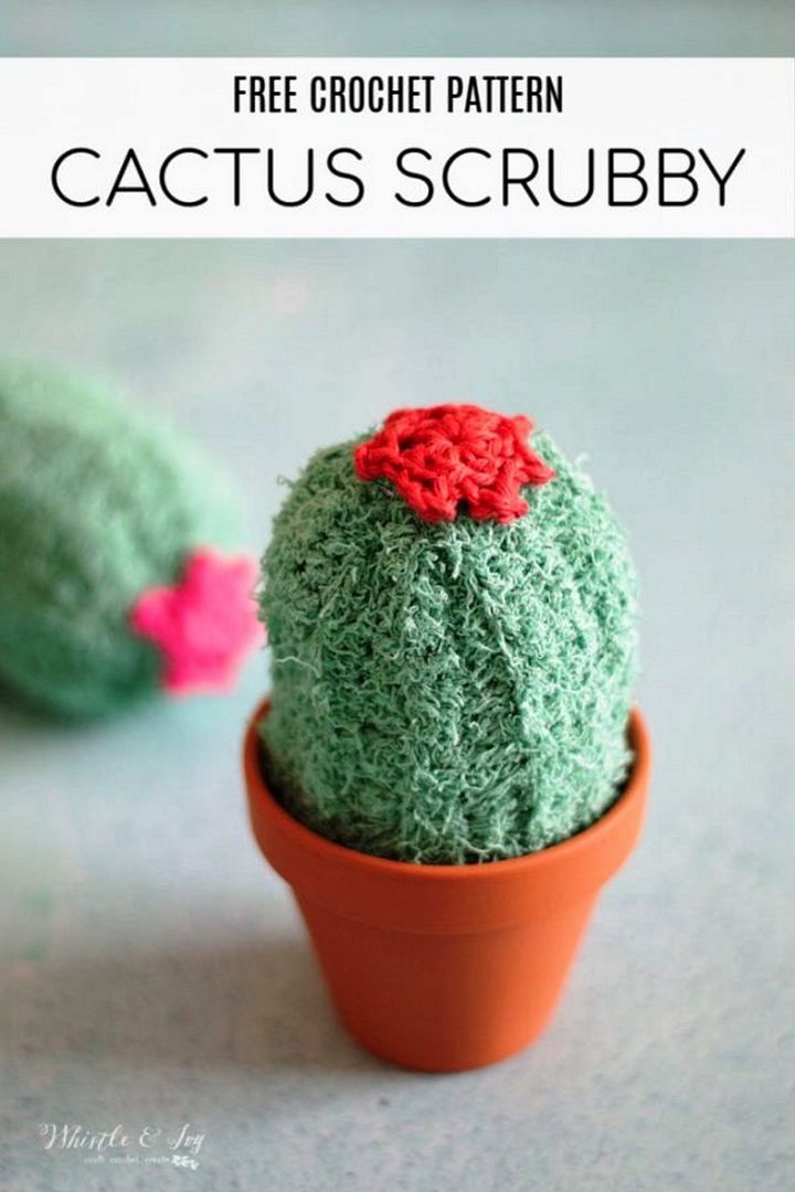 Crochet Cactus Scrubby – Free Crochet Pattern