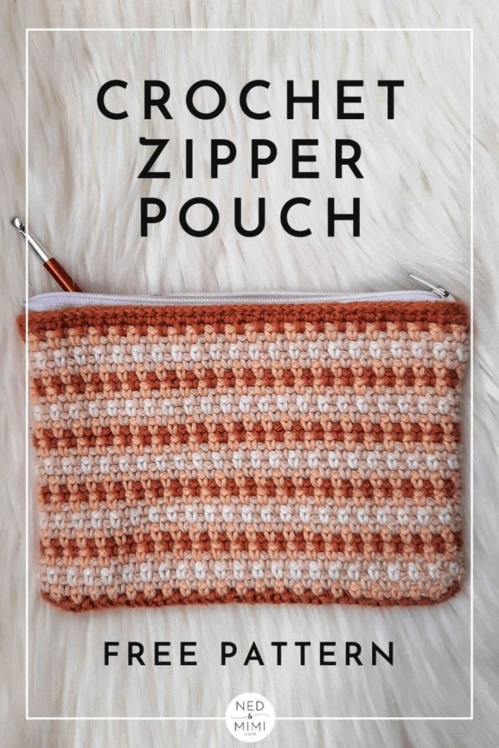 Crochet Zipper Pouch Free Pattern