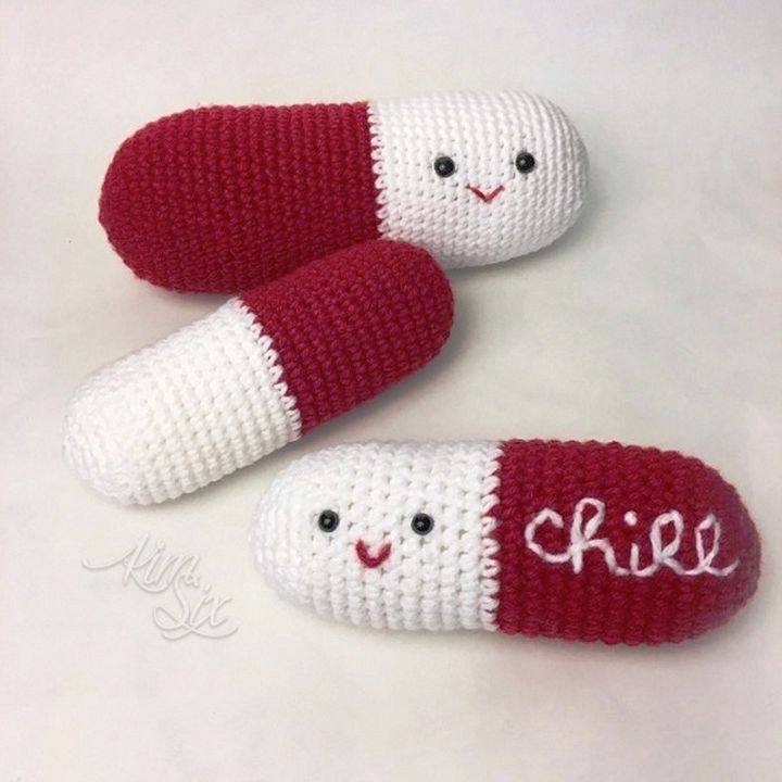 Crocheted Chill Pills Amigurumi Pattern