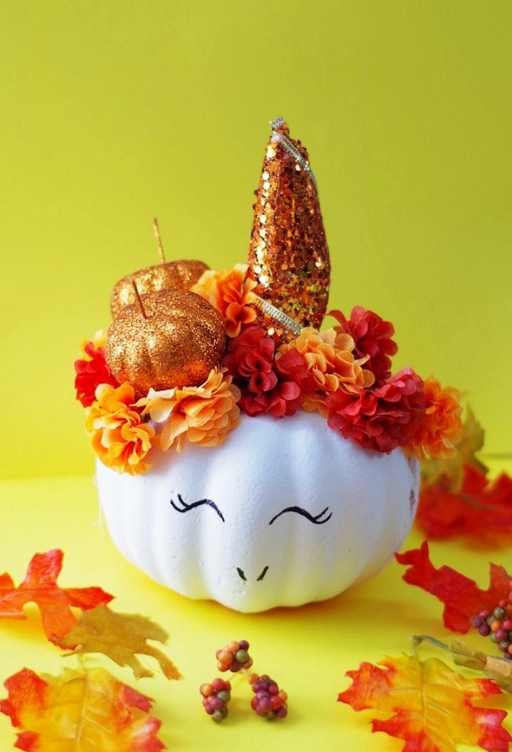 DIY Fall Unicorn Pumpkin