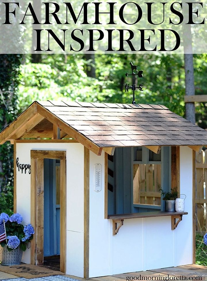 DIY Farmhouse Gardenshed Inspired Playhouse