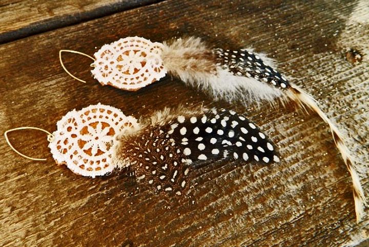 DIY Lace Dreamcatcher Earrings