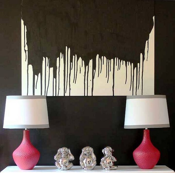 DIY Paint Drip Wall Art