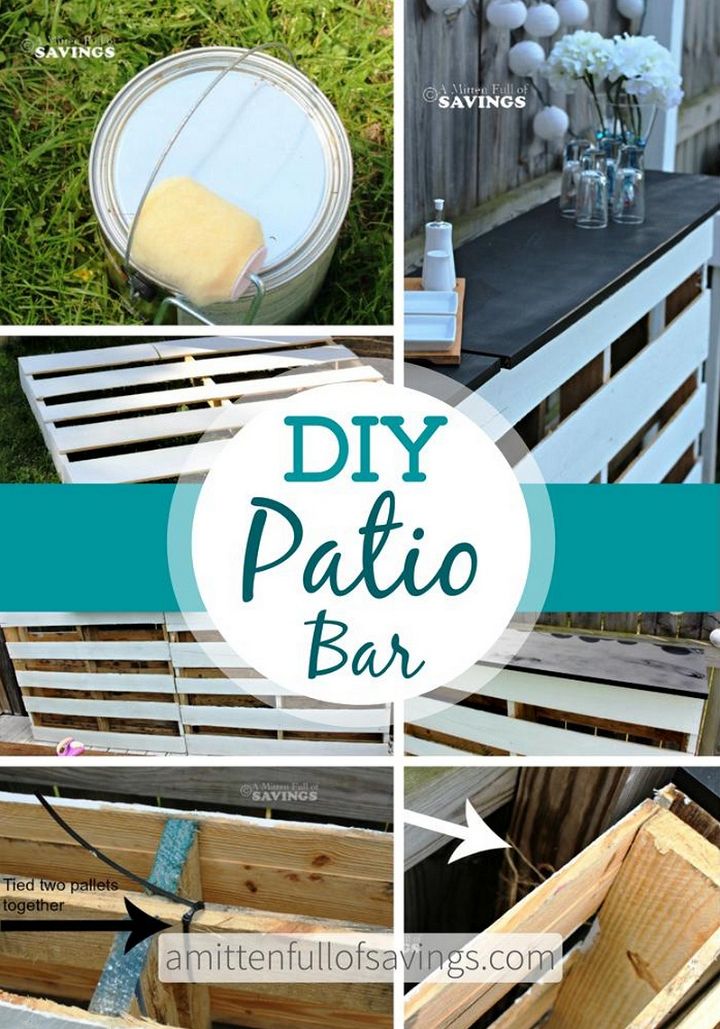 DIY Patio Bar Made Out Of Wood Pallets