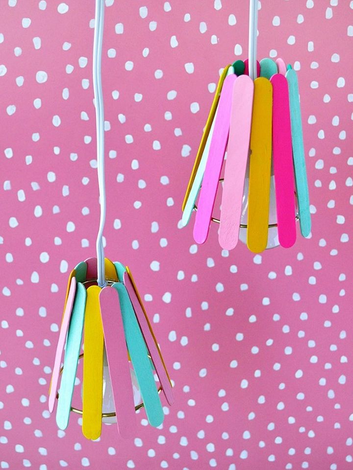 DIY Popsicle Stick Lamp