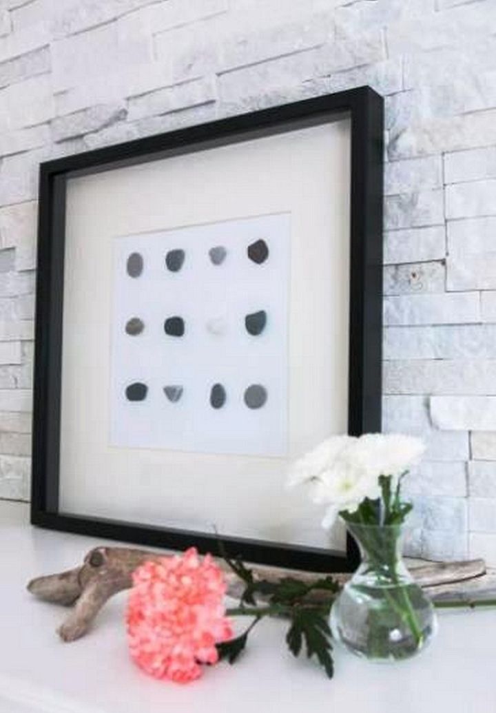 DIY Wall Art Beach Stone Home Decor