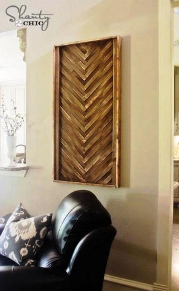 DIY Wall Art From Wood Shims