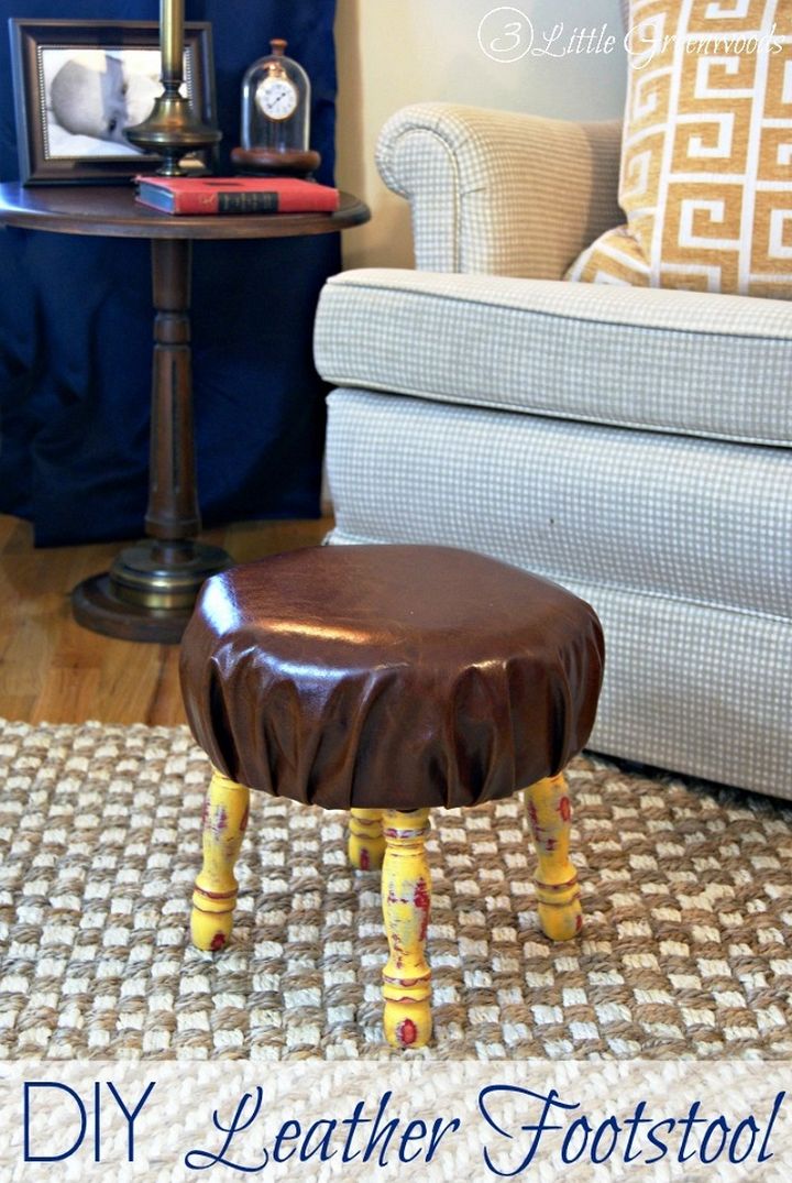 Diy Leather Footstool For The Home Office