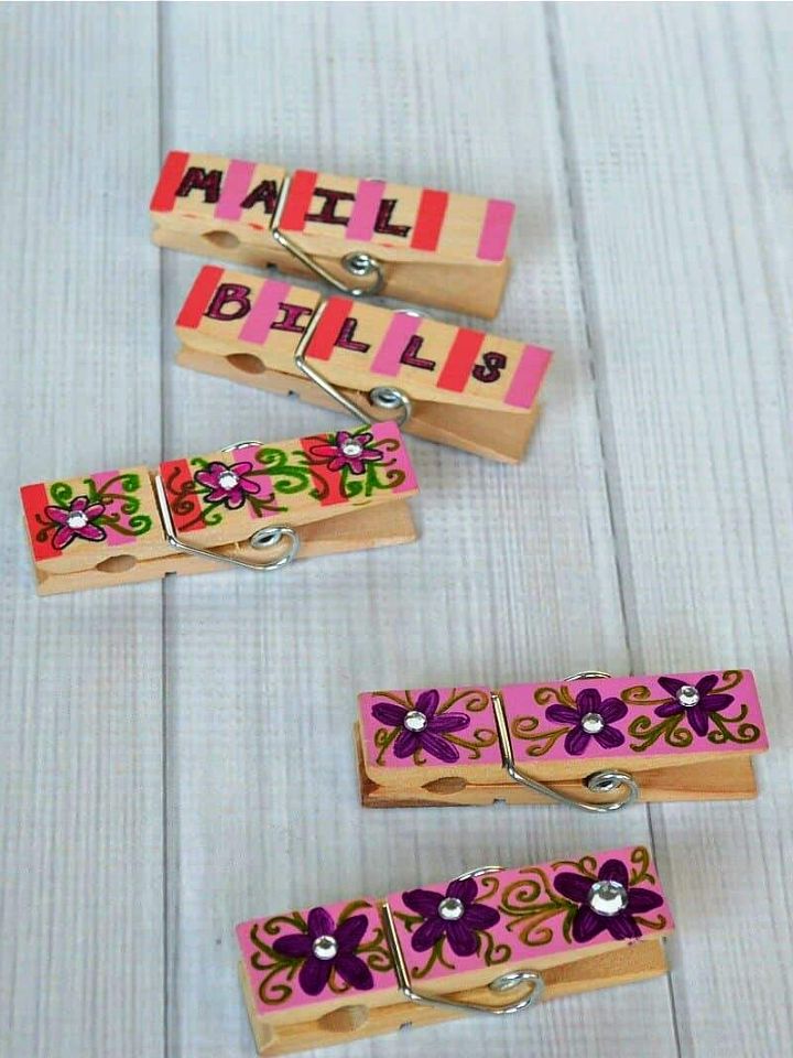 Easy DIY Decorated Clothespins