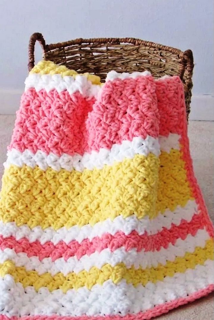 Free Crochet Blanket Pattern for Babies Marshmallow Blanket