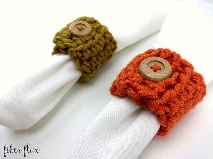 Free Crochet Pattern Harvest Button Napkin Ring