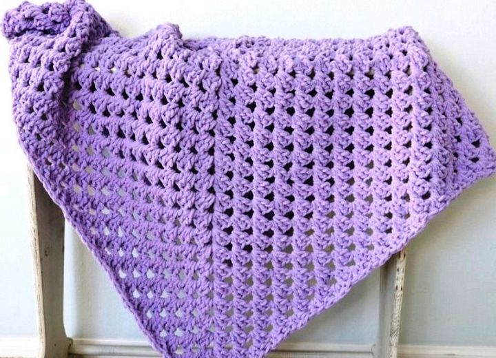 Giant Crochet Granny Square Blanket