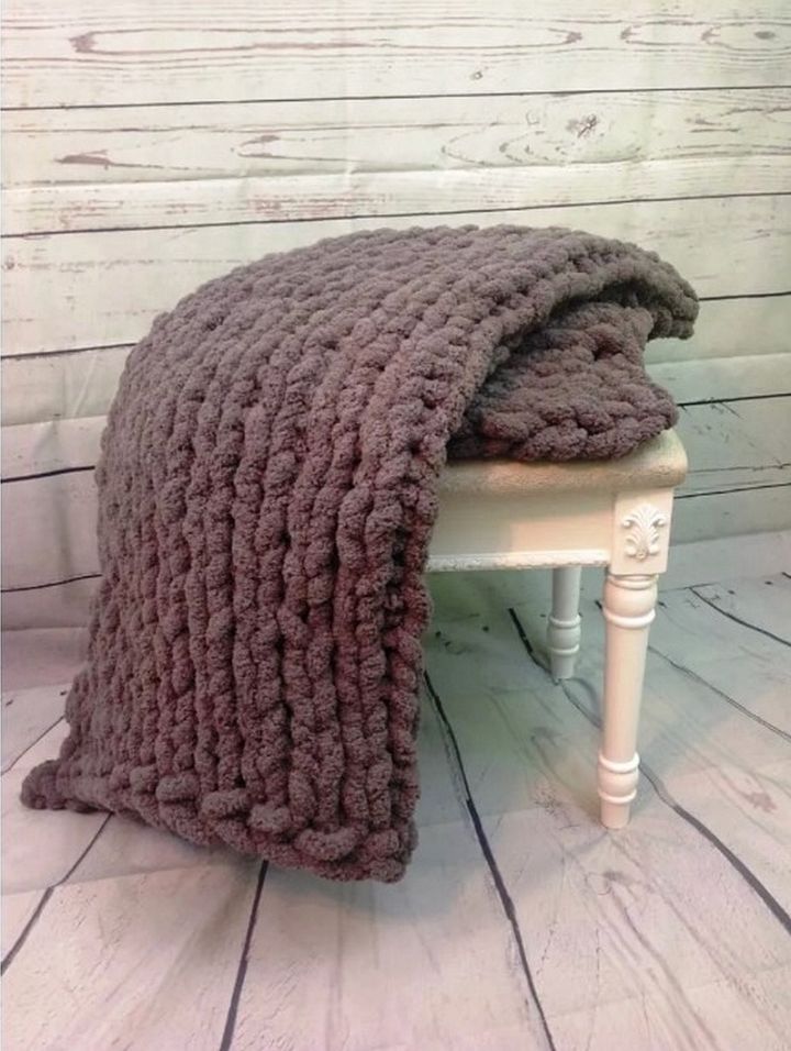 How To Hand Knit A Blanket With Bernat Blanket Big Yarn