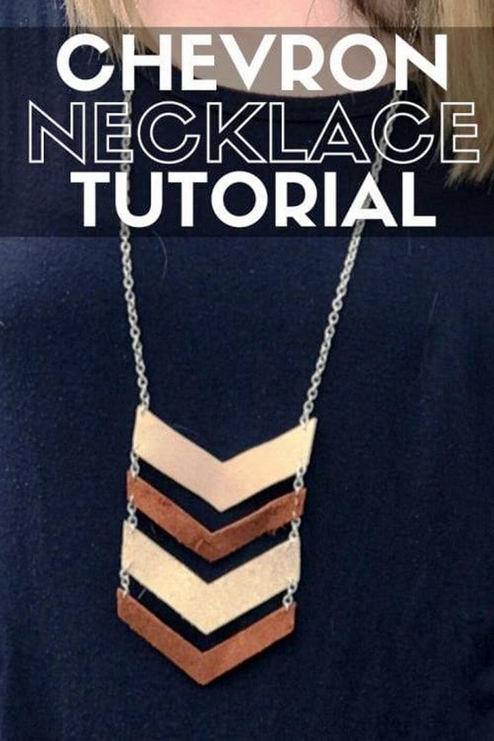 How To Make A Leather Chevron Necklace