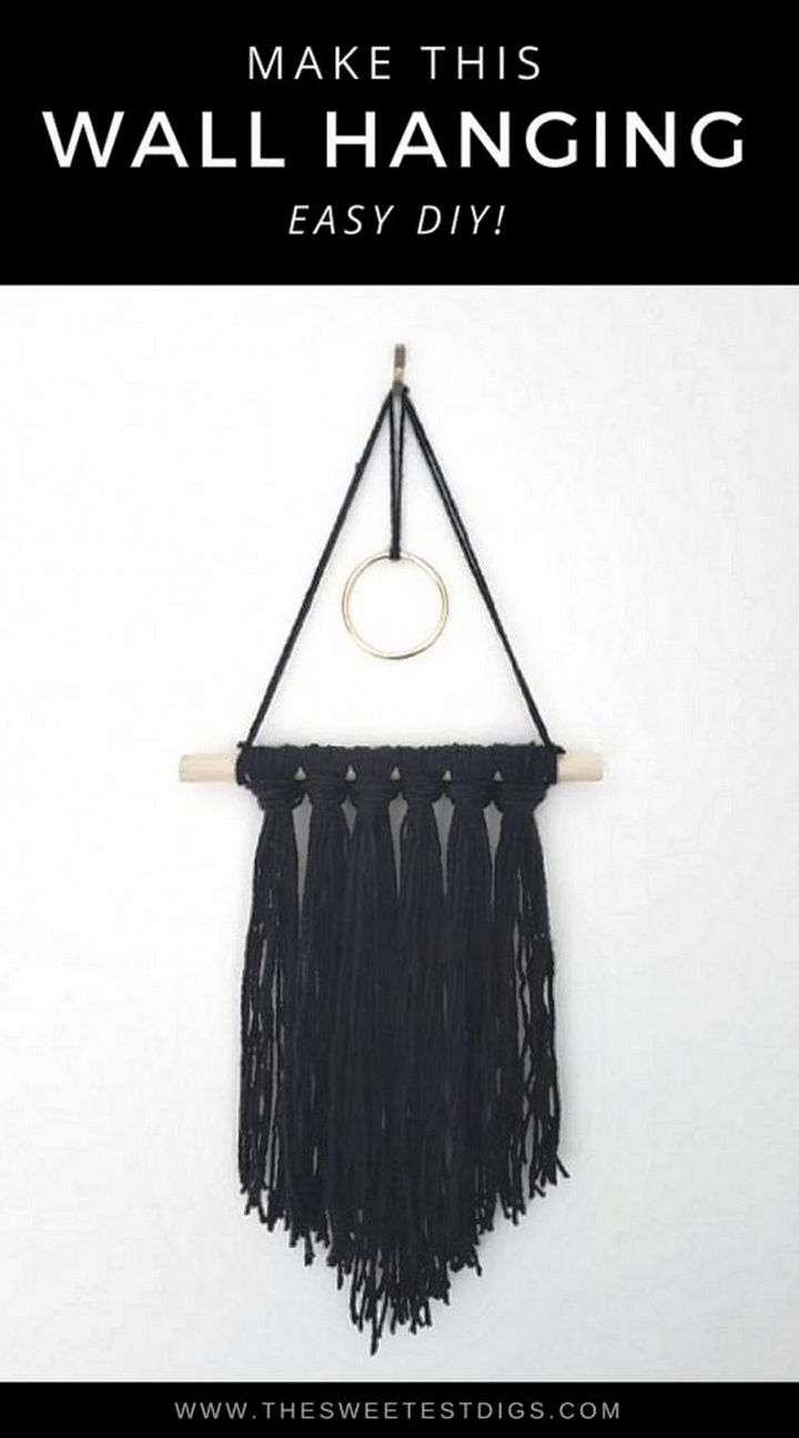 How To Make An Easy DIY Wall Hanging With Yarn